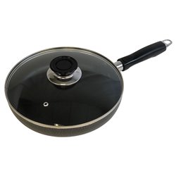 21744 - Wee's Beyond, Aluminum Non-Stick Frying Pan With Lid 11" - BOX: 4Units