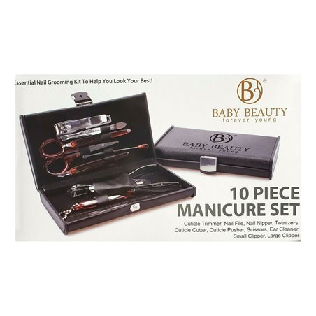 22323 - Manicure Set 10 Piece - Black - BOX: 24 / 48 Units