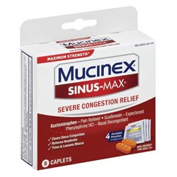 22187 - Mucinex Sinus Max  Severe Congestion & Pain - 8 Caplets - BOX: 