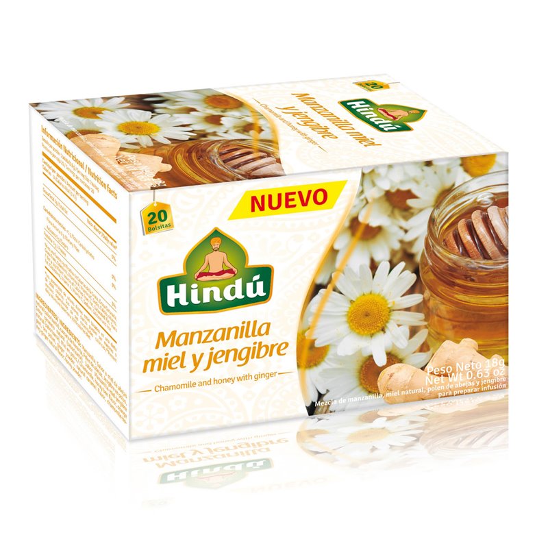 22506 - Hindu Tea Chamomille, Honey & Ginger - 20ct - BOX: 12 Unit