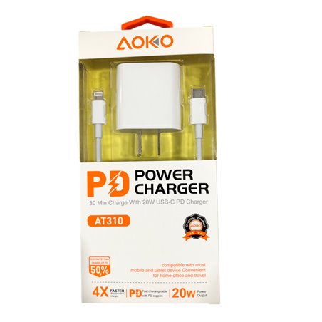 22549 - Aoko Iphone Fast Charge Home (AT310) - BOX: 