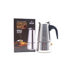 22558 - Wee's Beyond S/S Espresso Coffee Maker 4 Cups - BOX: 12 Units