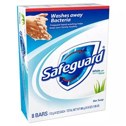 22683 - Safeguard Antibacterial Bar Soap Aloe 4 oz. - 8 Pkg - BOX: 6 pkg