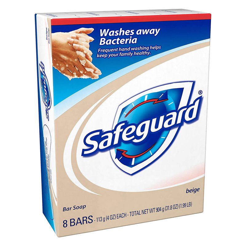 22684 - Safeguard Antibacterial Bar Soap, Beige 4 oz. - 8 Pkg - BOX: 6 pkg