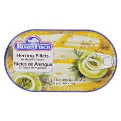 22565 - Rugen Fisch Mustard Sauce Herring Fillets - 7.05 oz. - BOX: 32 Units