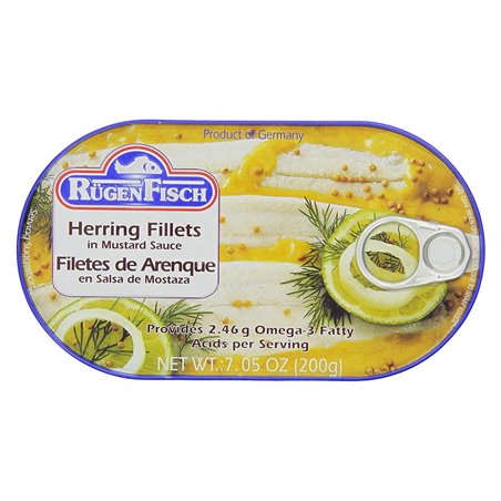 22565 - Rugen Fisch Mustard Sauce Herring Fillets - 7.05 oz. - BOX: 32 Units