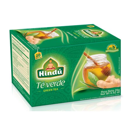 22856 - Hindu Tea Green Ginger Honey - 20ct - BOX: 12 Unit