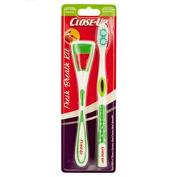 23087 - Close-Up Toothbrush & Tongue Cleaner Set- 12ct - BOX: 2 Pkg