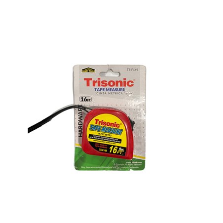 23116 - Trisonic Tape Measure 16 ft. ( TS-F149 ) - BOX: 24 Units