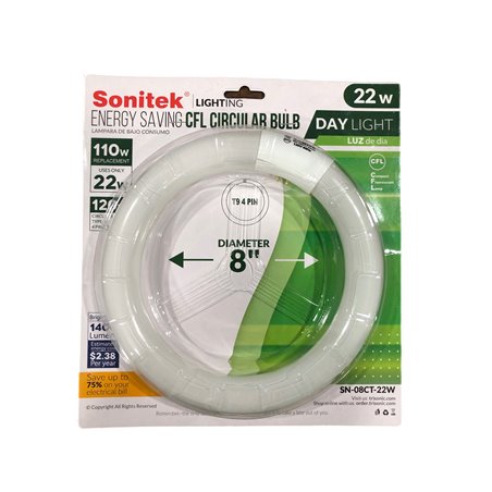 23171 - Sonitek Energy Saving Circular Bulb 22W ( SN-08CT-22W ) - BOX: 6 Units