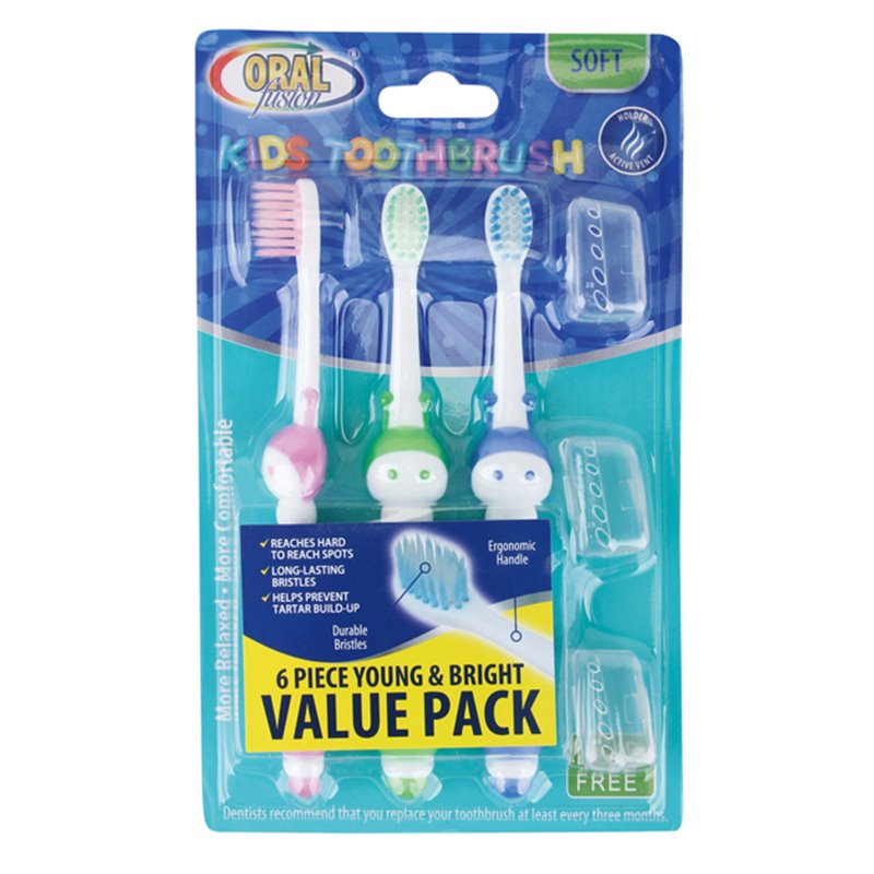 23021 - Oral Fusion Toothbrush Kids Soft - 3 Pack. (68034) - BOX: 48 Pkg