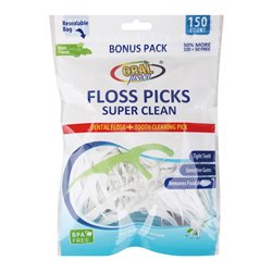 23022 - Oral Fusion Floss Picks - 150ct - BOX: 48 Units