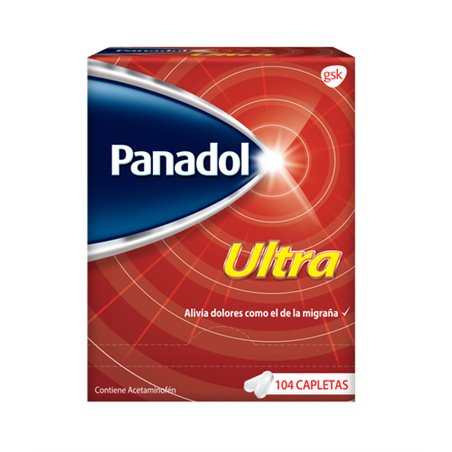 23063 - Panadol Ultra - 104 Caplets ( 52 Pouches / 2 Caplets ) - BOX: 