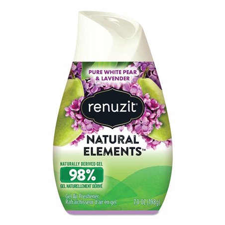 23334 - Renuzit Gel Air Freshener, Pure White Pear & Lavender - 7 oz. - BOX: 12 Units