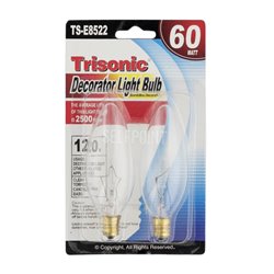 23151 - Trisonic Decorator Light Bulb 60 Watt/120V ( TS-E8532 ) - BOX: 24 Units