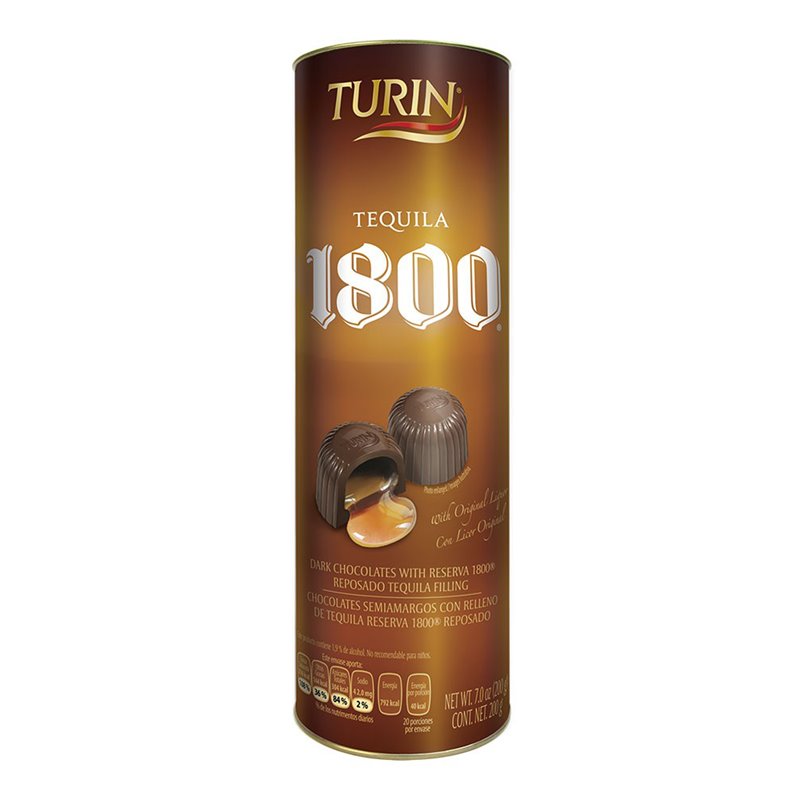 23520 - Turin Dark Chocolates Tequila 7.0 oz - BOX: 