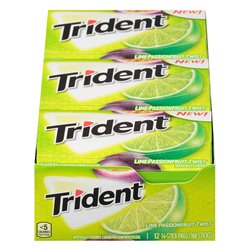 23551 - Trident Lime  Passionfruit Twist- 12/14ct - BOX: 12 Pkg