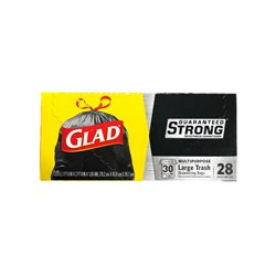 23362 - Glad Drawstrings Trash Bag, 30 Gal - 28 Bags (Case of 6) - BOX: 6