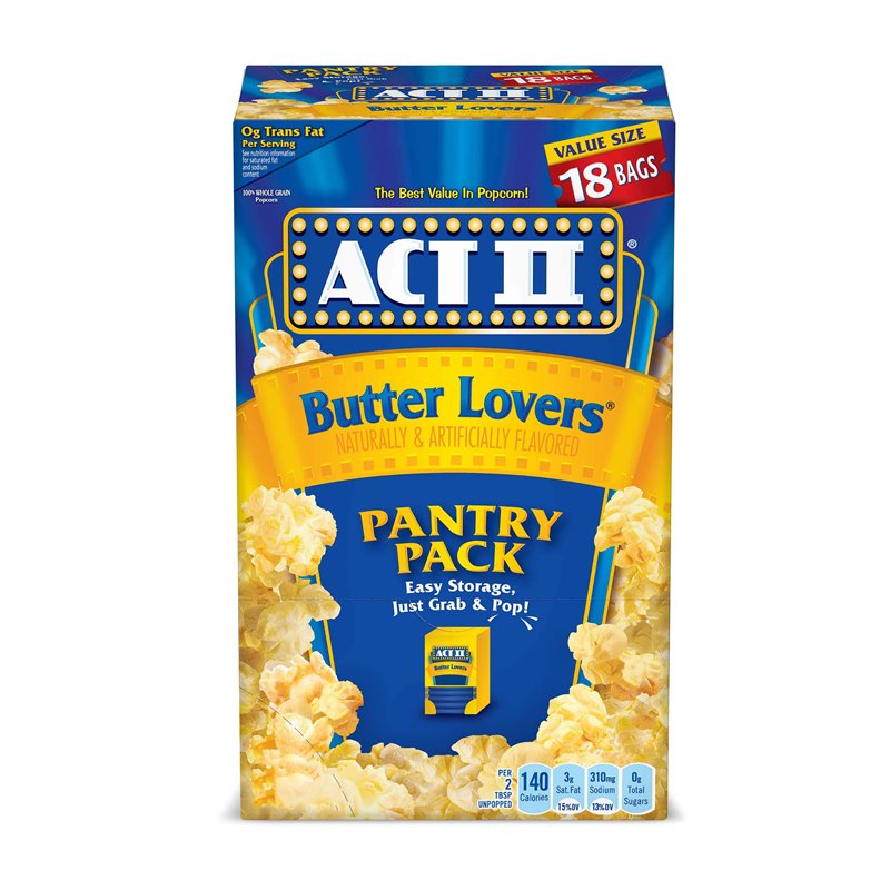 23750 - Act II Butter Lovers ( Palomitas ) - 18 Bags - BOX: 4 Pkg