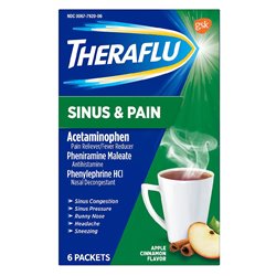 23775 - Theraflu Tea Sinus & Pain - 6 Packets - BOX: 12 / 24 Units