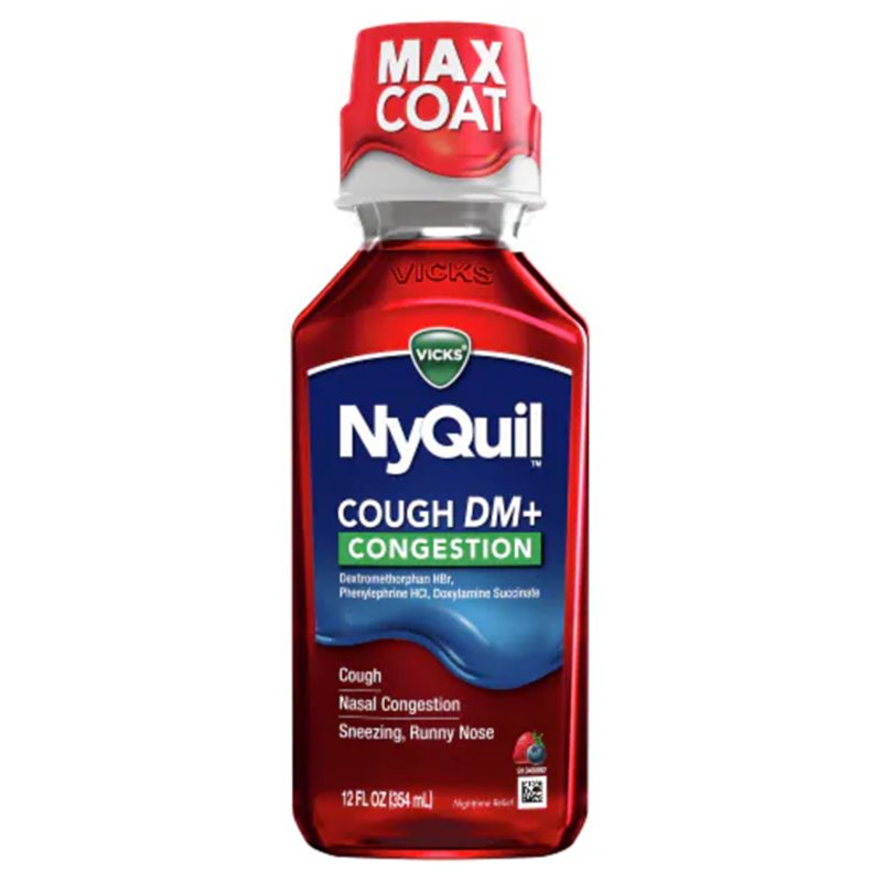 23776 - Nyquil Liquid Cough Dm + Congestiomn - 12 fl. oz. - BOX: 