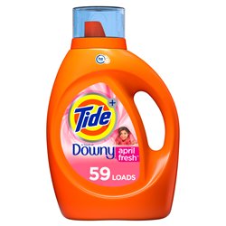 23854 - Tide Liquid Detergent,HE , W/ Downy, April Fresh - 92 fl. oz. (Case of 4) - BOX: 4 Units