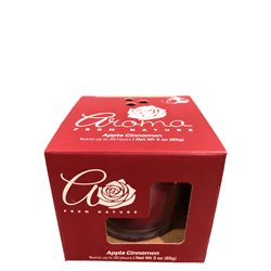 23891 - Aroma Candle Jar, Apple Cinnamon - 3 oz. ( Case Of 8 ) - BOX: 8 Units