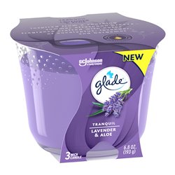 24146 - Glade Candle Tranquil Lavender And Aloe  (02843) - 3.4 oz - BOX: 6 Units