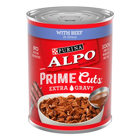 24149 - Purina Alpo Prime Cuts, Beef In Extra Gravy - 13.2 oz. (12 Cans) - BOX: 12