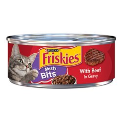 24161 - Friskies Cat Food Meaty Bit Beef  , 5.5 oz. - (24 Cans) - BOX: 24