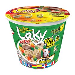 24176 - Laky Men Noodle Soup, Beef ( Res ) - 75g ( 12 Pack ) - BOX: 12