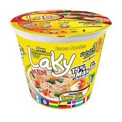 24177 - Laky Men Noodle Soup, Chicken ( Pollo ) - 75g ( 12 Pack ) - BOX: 12