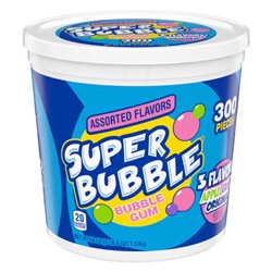 24015 - Super Bubble Bubble Gum - 300 Count - BOX: 8 Units