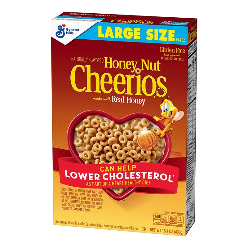 24017 - General Mills Honey Nut Cheerios - 15.4 oz. (Case of 10) - BOX: 