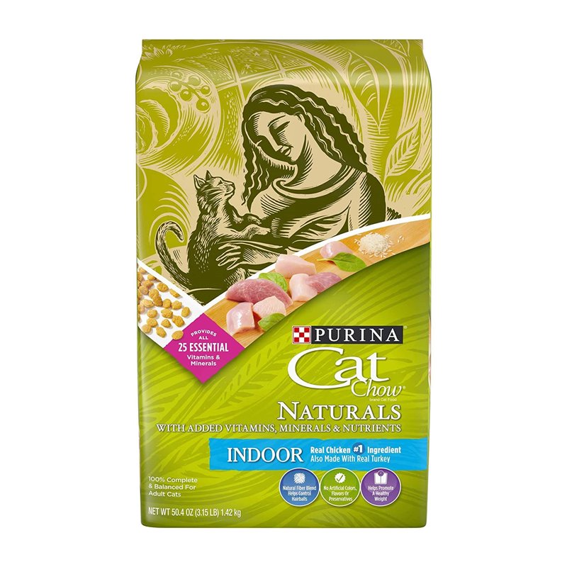 24084 - Purina Cat Chow Natural Indoor , 3.15 Lb - (Pack of 4) - BOX: 4