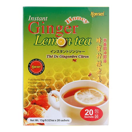24093 - Honsei Ginger Lemon Tea W/Honey, 18g - 20 Bags - BOX: 24 Units
