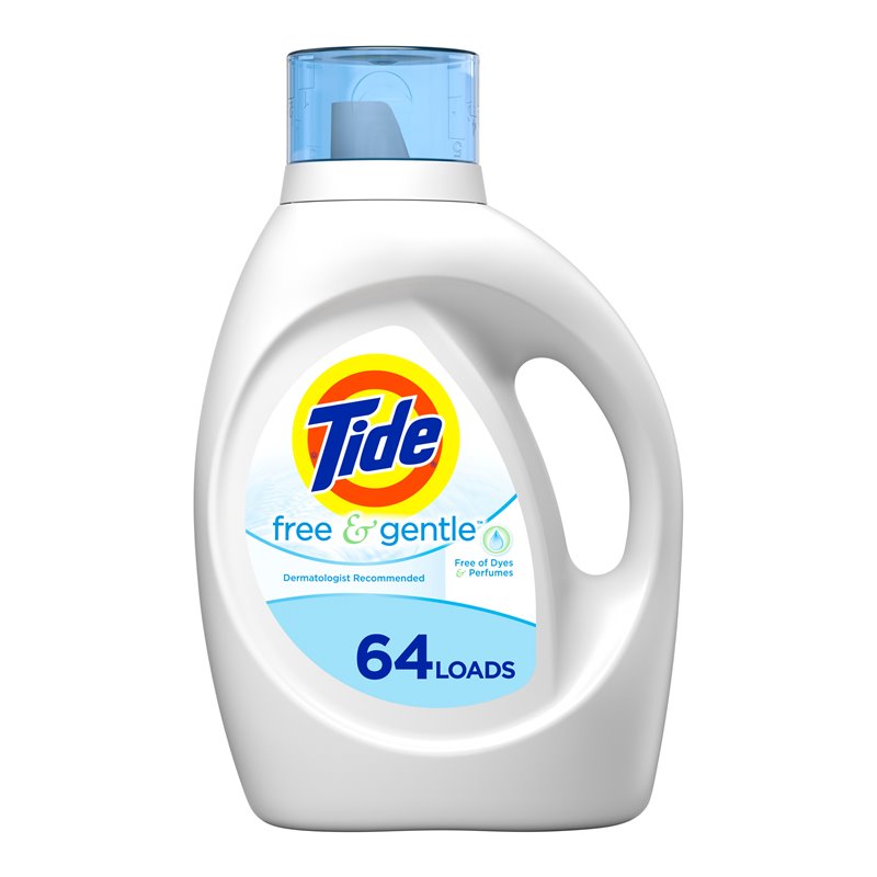 24283 - Tide Liquid Detergent,Free & Gentle - 92 fl. oz. (Case of 4) - BOX: 4 Units