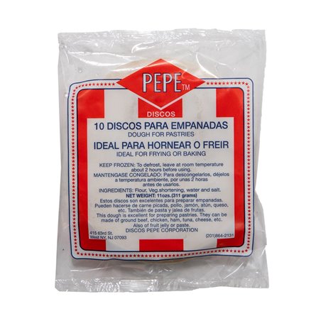 24293 - Disco Pepe Corp, Masa para Empanadas - 10/24 Pkg ( 25 lb. ) - BOX: 10 Pkg