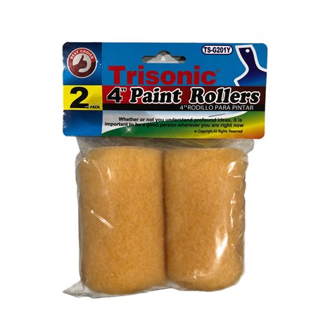 24603 - Trisonic 4" Paint Rollers 2 pieces (TS-G201Y) - BOX: 72