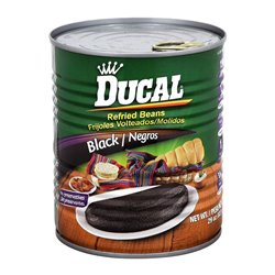 24447 - Ducal Black Refried Beans 12/29 oz - BOX: 12