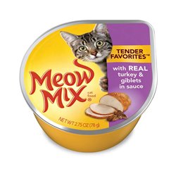 24476 - Meow Mix Tender With Real Turkey & Gilblets In Sauce 2.75oz (Case Of 12) - BOX: 12