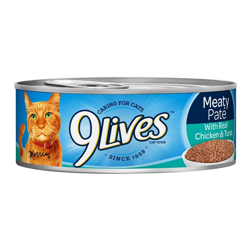24514 - 9Lives Meaty Pate With Real Tuna & Chicken - 5.5 oz - ( Case Of 24 ) - BOX: 24 Units