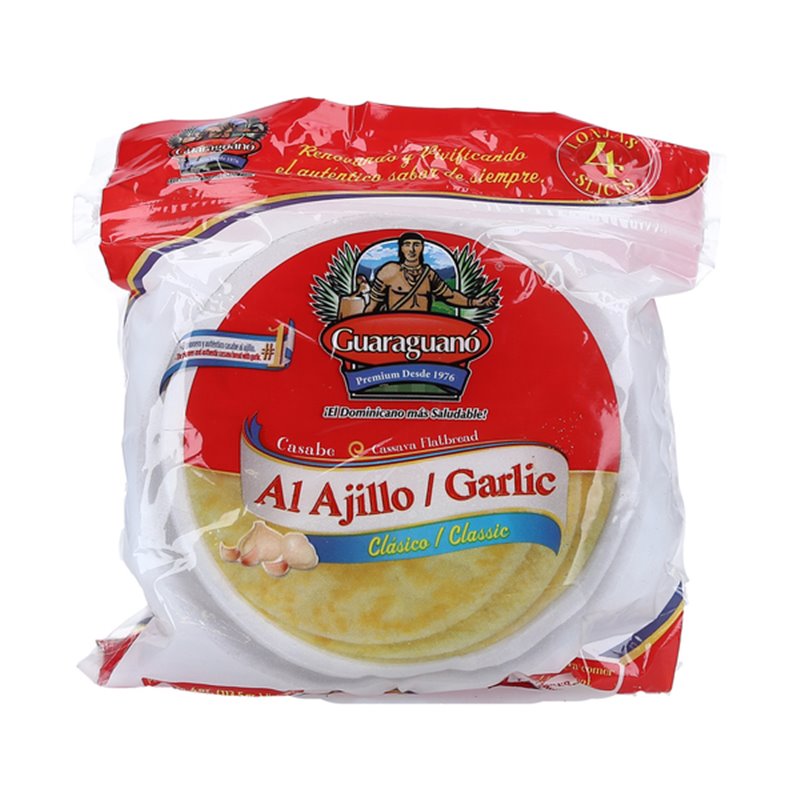 24515 - Cassava Bread Guaraguano Garlic- 4 oz. (Case of 36) - BOX: 36