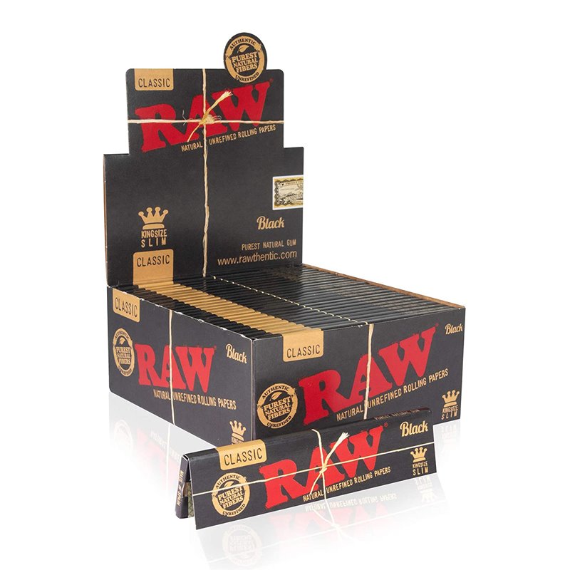 24516 - Raw King Black Rolling Papers - 50 Count - BOX: 60