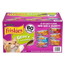 24541 - Friskies Gravy Pleasers Variety Pack, 5.5 oz. - (60 Cans) - BOX: 60