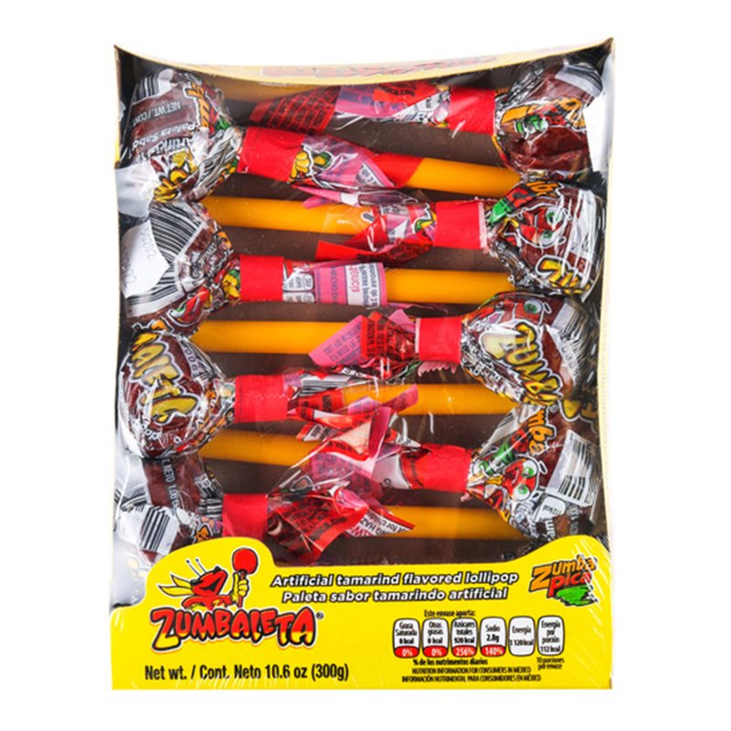 25078 - Zumbaleta Tamarindo Lollipop - 10ct - BOX: 20 Pkg