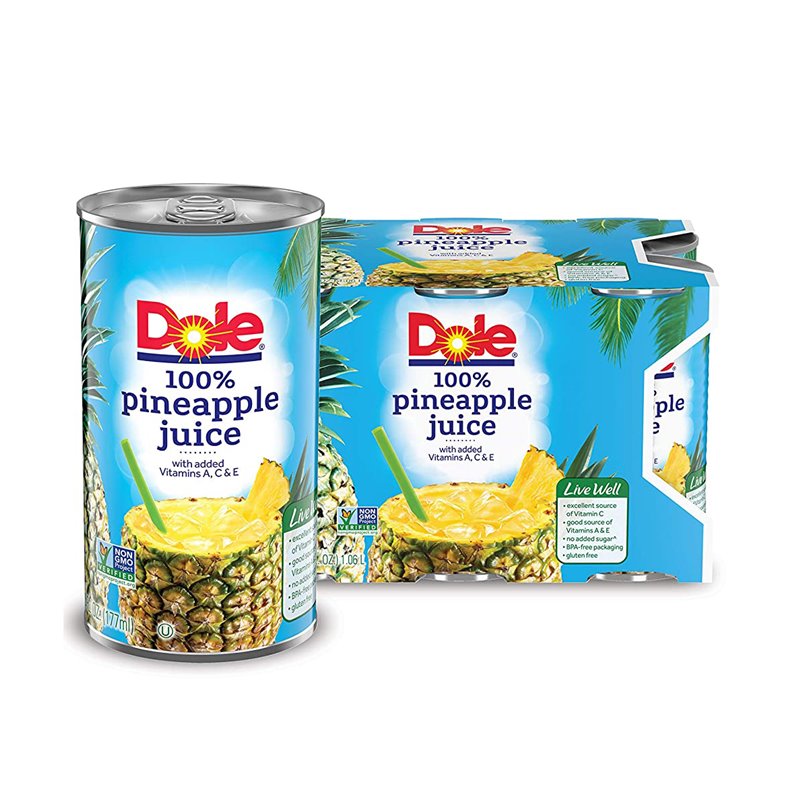 24833 - Dole Pineapple Juice - 6 fl. oz. (Case of 24) - BOX: 6oz