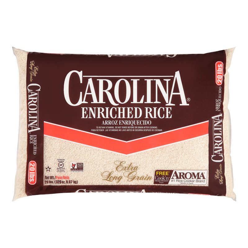 24675 - Carolina Rice ELG 4% - 20 Lb. - BOX: 3 Units