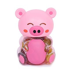 24917 - Fruity  N' Juicy Jelly Candy(Pig) Jar - 6/25.6 oz. - BOX: 6 Units