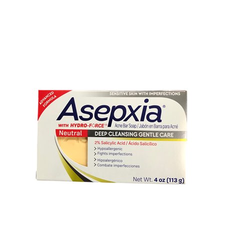24932 - Asepxia Acne Bar Neutral Deep Cleansing Gentle Care - 4 oz. (113gr) - BOX: 20 Units